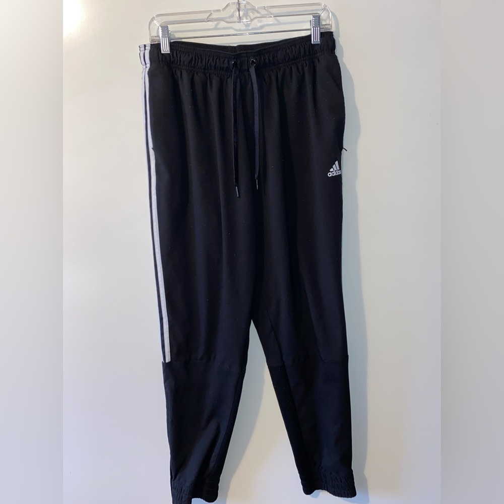 Adidas Mens Tapered Athletic Track Pants, Black,
